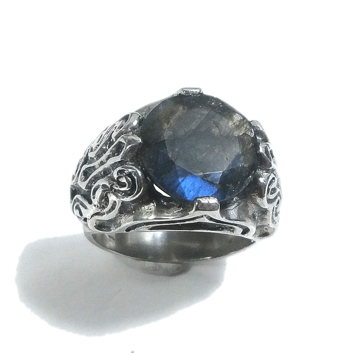 Anello fascia in argento 925 ANELLO artigianale Labradorite | ANELLI ARGENTO | Giglio