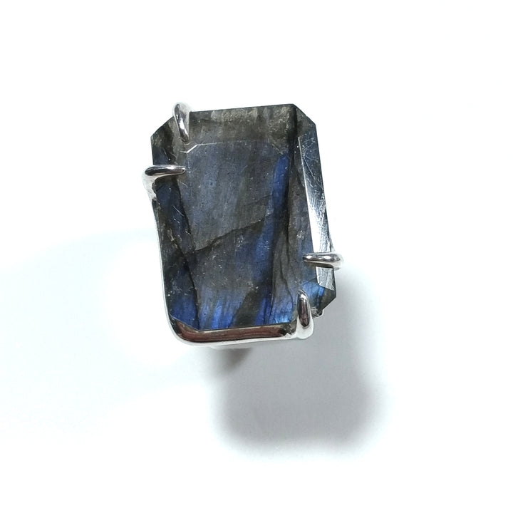 Anello con pietra in argento 925 ANELLO artigianale Labradorite | GIOIELLI IN ARGENTO