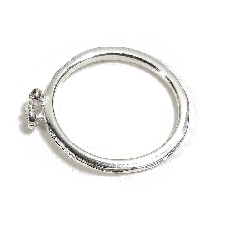 Anello in argento 925 a forma di FIORI con pietra | argento artigianale