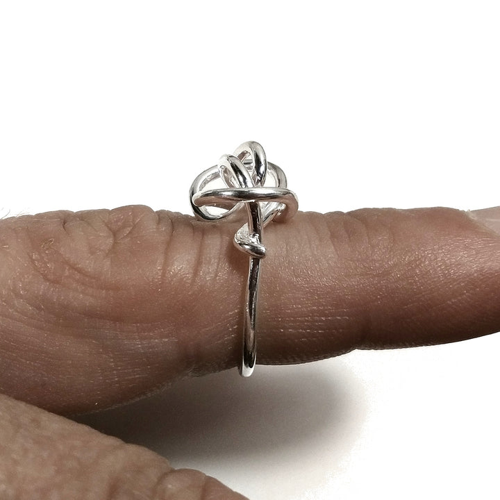 Anello in argento 925 CRAZY | Anello con NODO | argento sovrapponibile