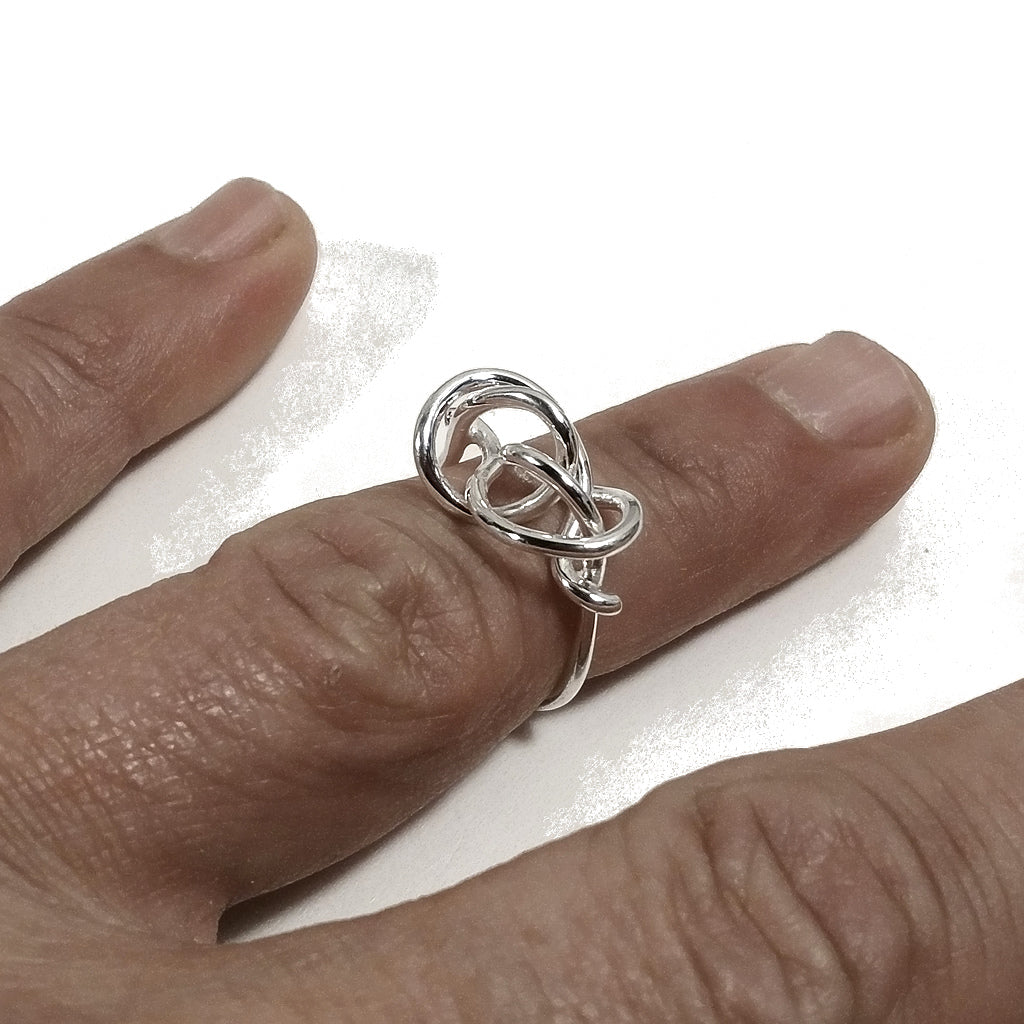 Anello in argento 925 CRAZY | Anello con NODO | argento sovrapponibile