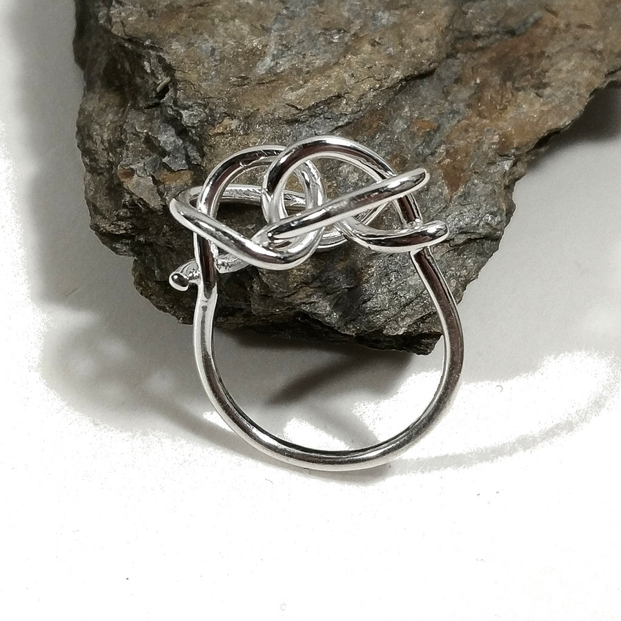 Anello in argento 925 CRAZY | Anello con NODO | argento sovrapponibile