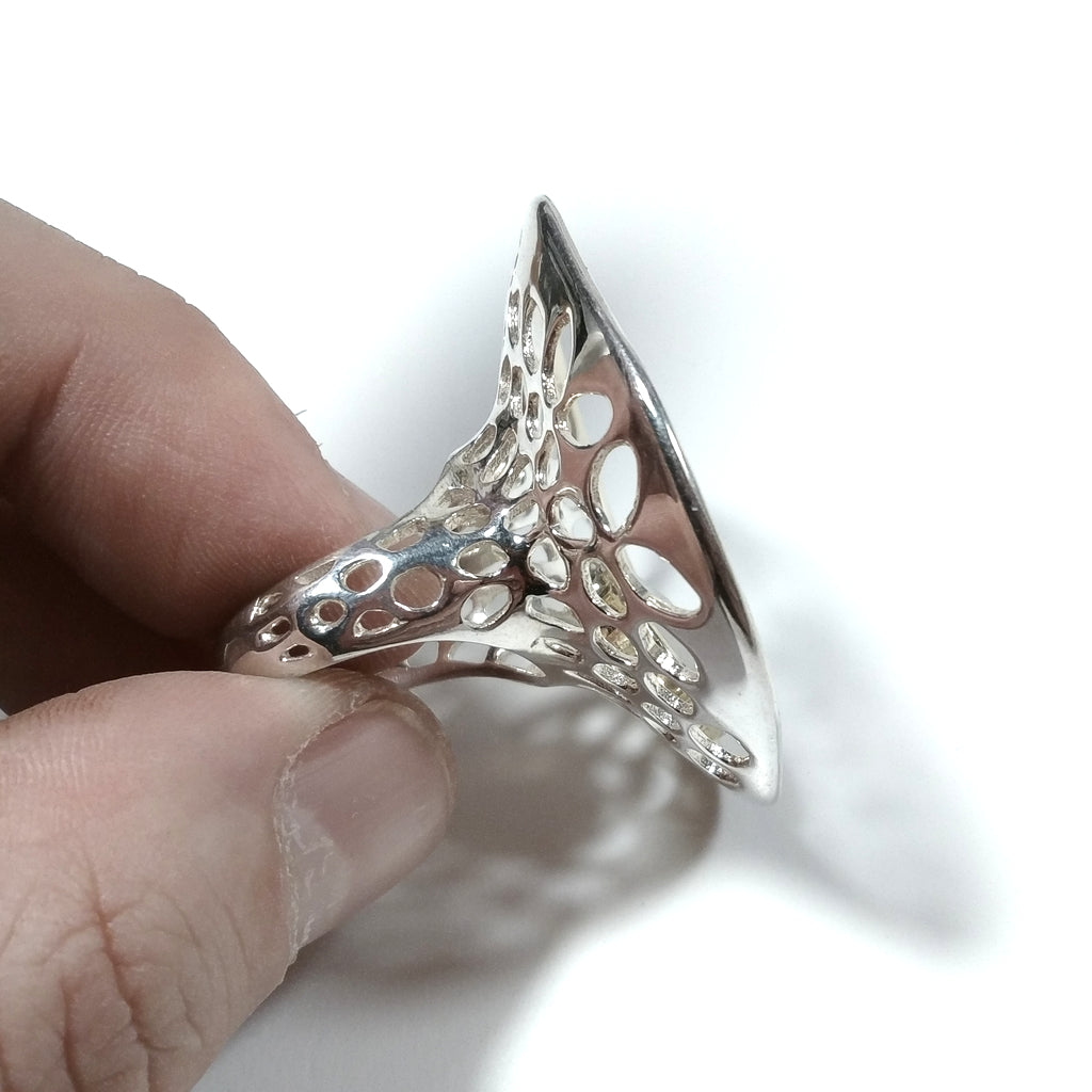 Anello con pietra in argento 925 ANELLO artigianale Pietra di Luna | GIOIELLI IN ARGENTO
