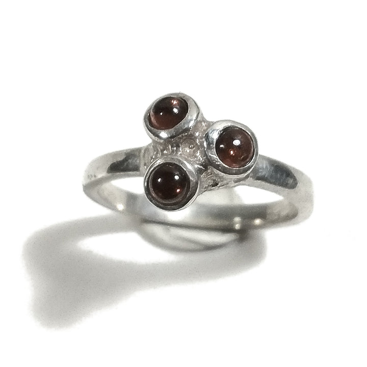Anello con pietra in argento 925 con Topazio azzurro, Ametista , Quarzo fumè | GIOIELLI IN ARGENTO