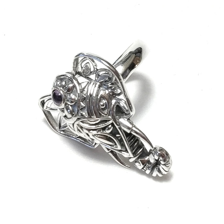 ANELLO artigianale in argento 925 Anello con pietra Ametista | Elefante