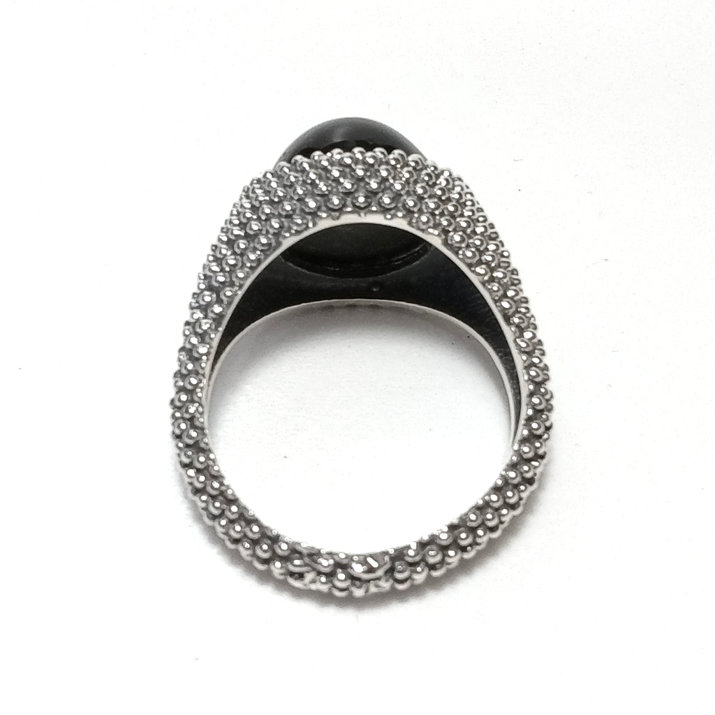 ANELLO Black Star in argento 925