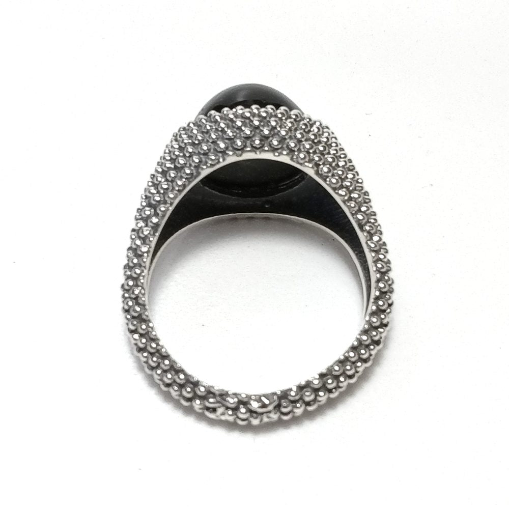 ANELLO Black Star in argento 925