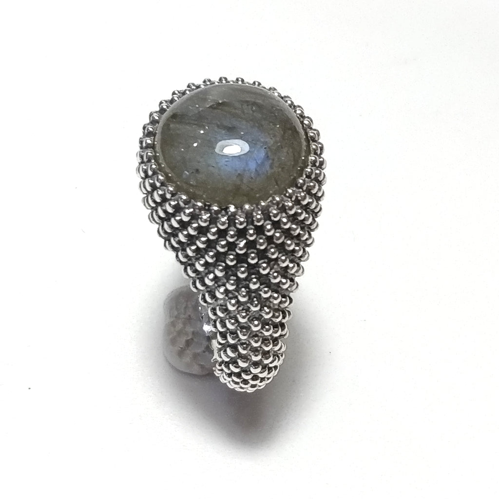 Anello con pietra in argento 925 con Labradorite | GIOIELLI IN ARGENTO