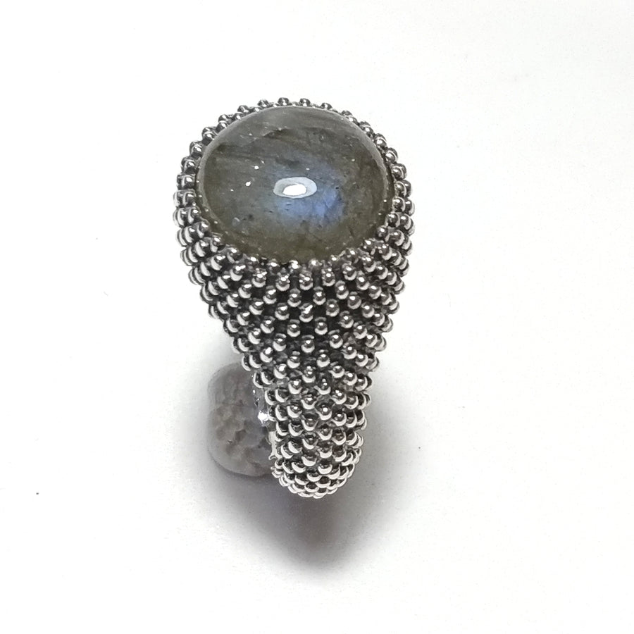 Anello con pietra in argento 925 con Labradorite | GIOIELLI IN ARGENTO