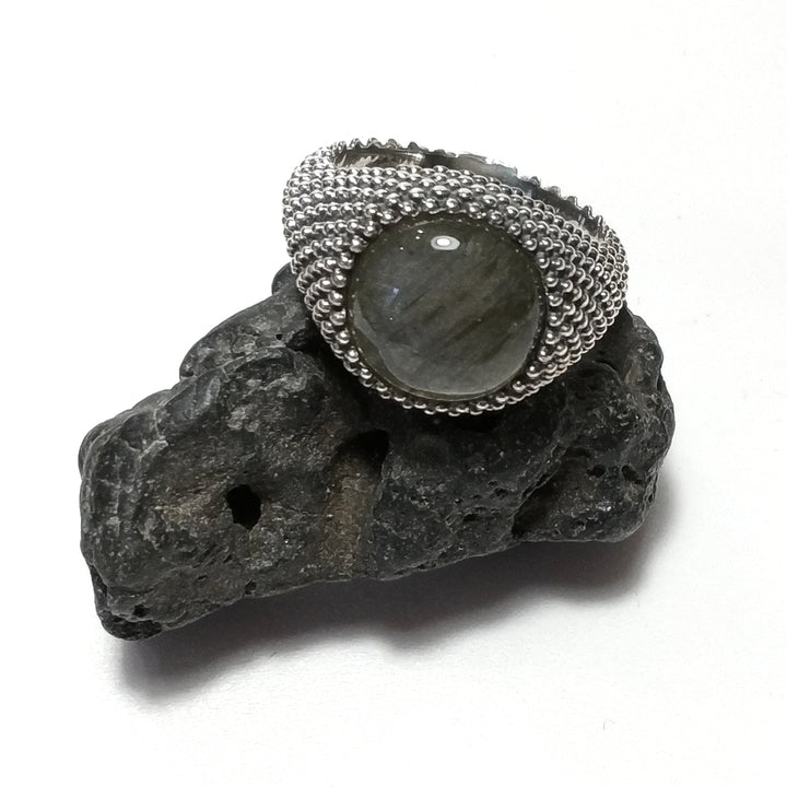 Anello con pietra in argento 925 con Labradorite | GIOIELLI IN ARGENTO