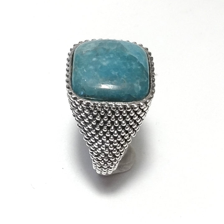 Anello con pietra in argento 925 con Amazzonite | GIOIELLI IN ARGENTO