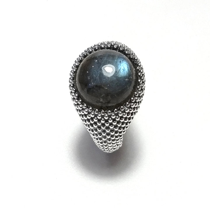 Anello con pietra in argento 925 con Labradorite