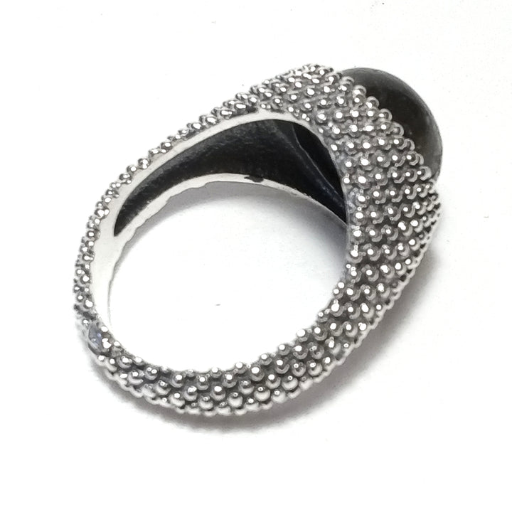 Anello con pietra in argento 925 con Labradorite