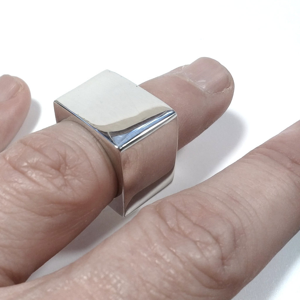 Handcrafted 925 silver RING - CUBIC