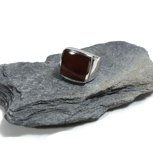 ANELLO artigianale in argento 925 Anello con Corniola | GIOIELLI IN ARGENTO