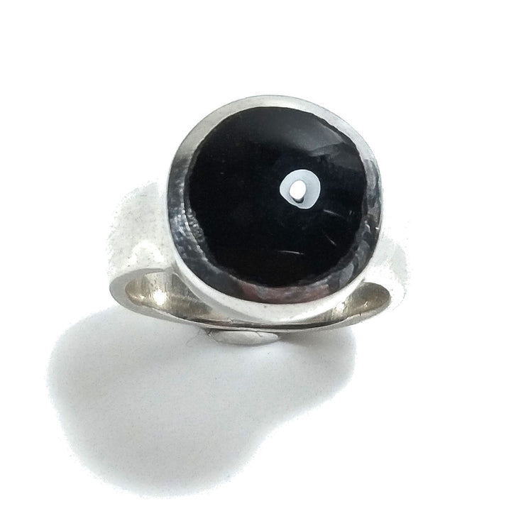MEN'S RING handcrafted in 925 silver Ring with Onyx