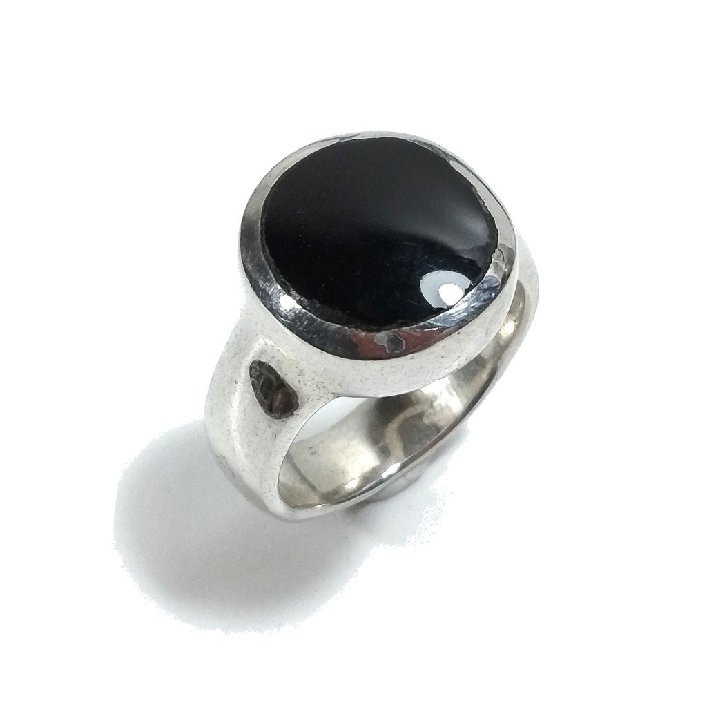 MEN'S RING handcrafted in 925 silver Ring with Onyx