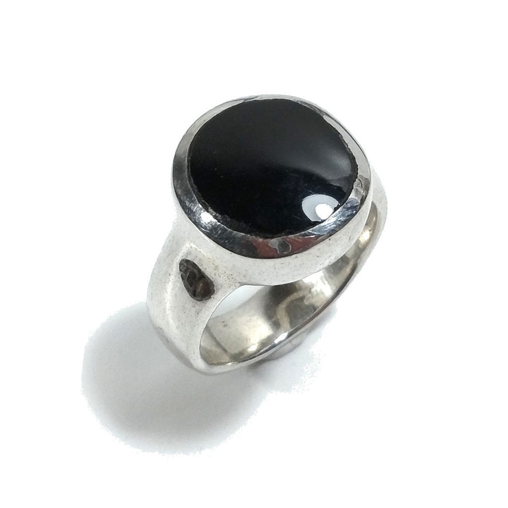 MEN'S RING handcrafted in 925 silver Ring with Onyx