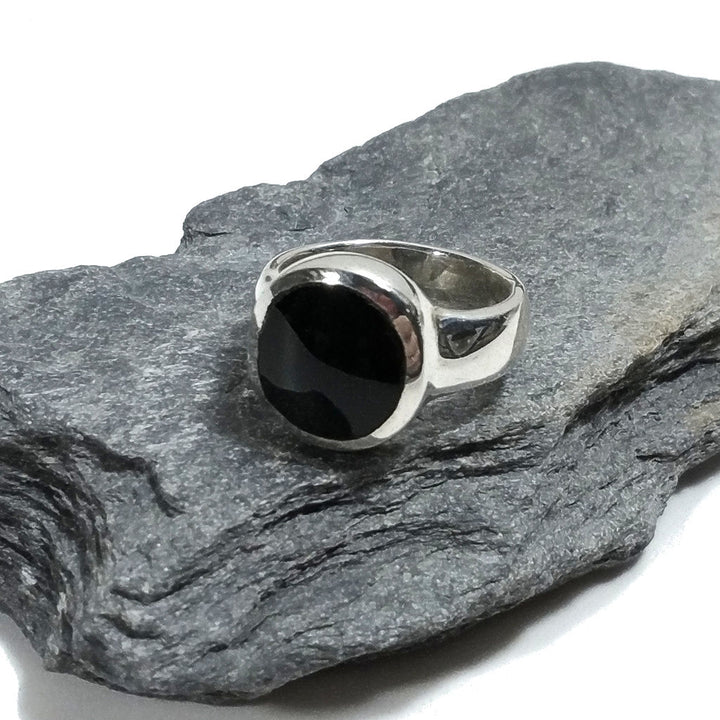 MEN'S RING handcrafted in 925 silver Ring with Onyx