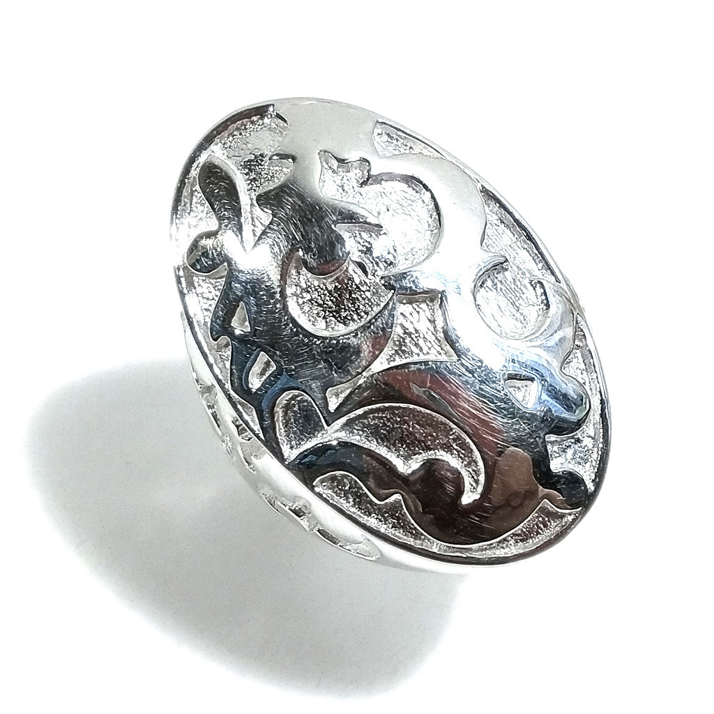 Anello in argento 925 ovale VINTAGE | design barocco