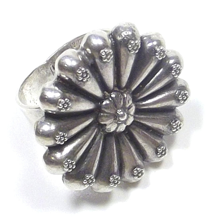 Anello ETNICO in argento FIORE - MUDUMALAI