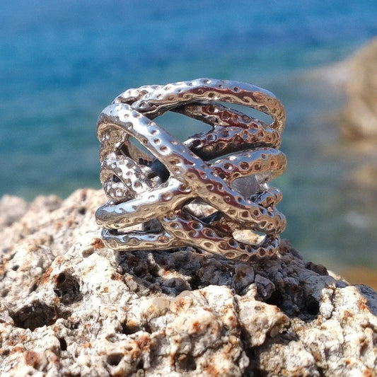 ANELLO ETNICO VARSHA in argento 925 ANELLO artigianale – immagine2