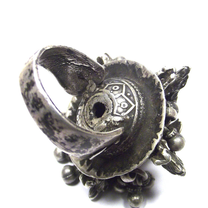 GANESH RING with antique mouse in 925 silver