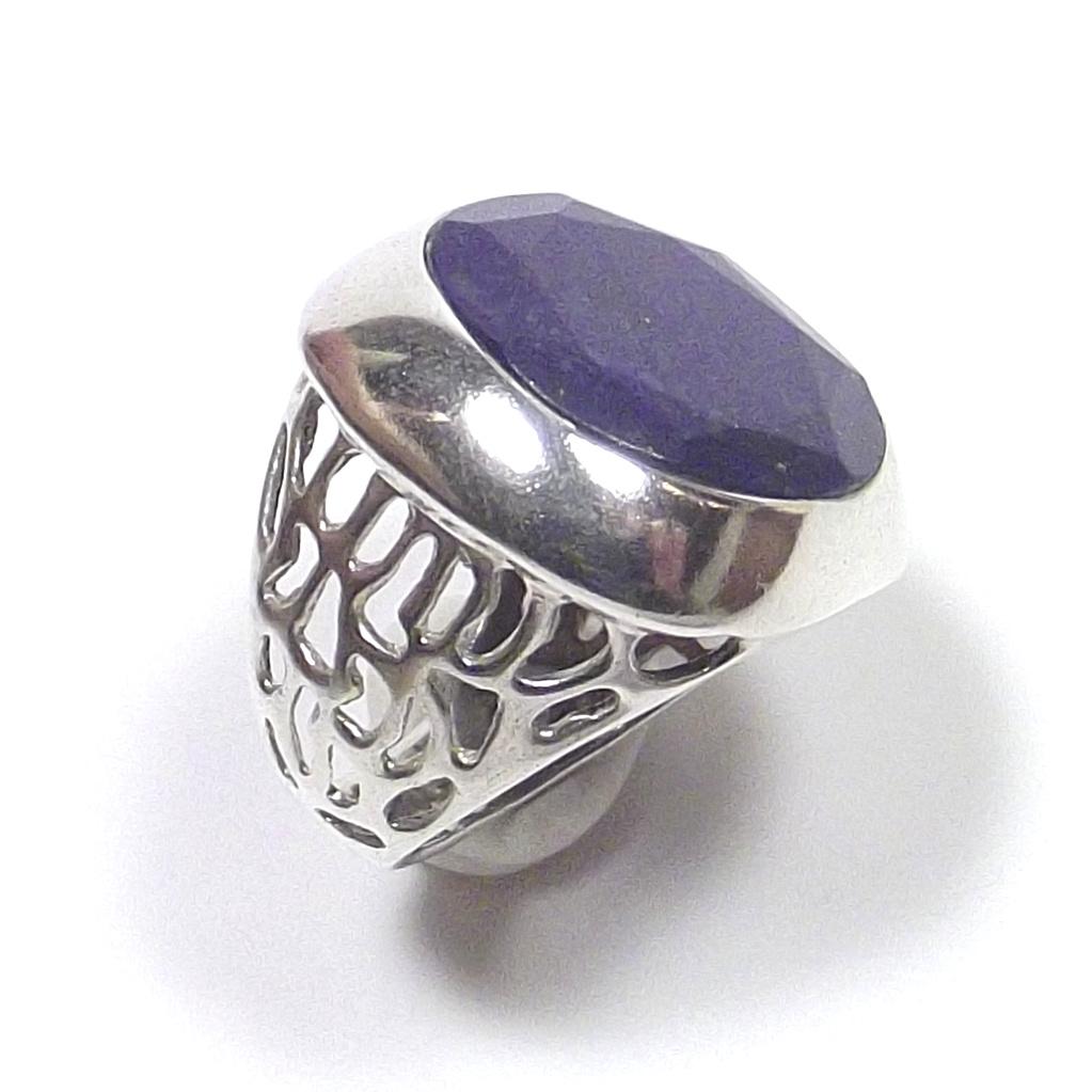 ANELLO argento con Lapislazzuli quadrato
