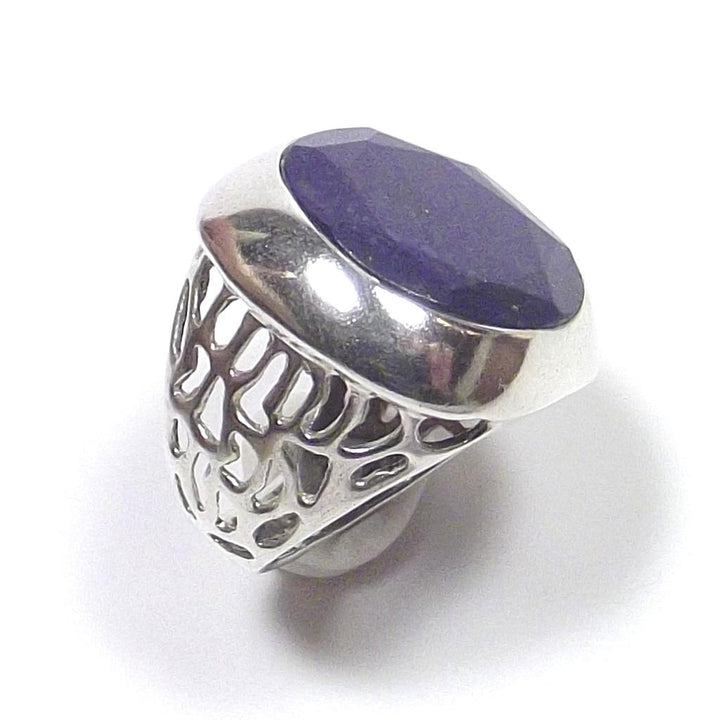 ANELLO argento con Lapislazzuli quadrato