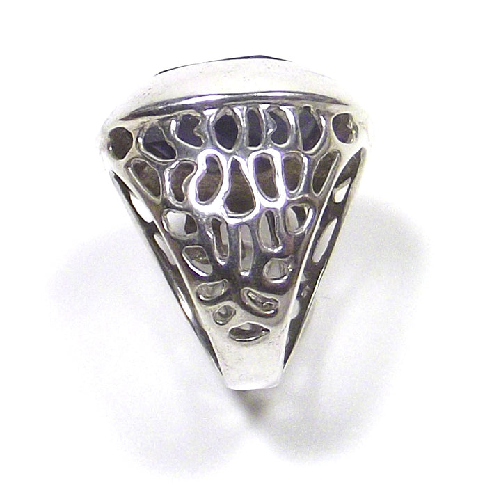 ANELLO argento con Lapislazzuli quadrato
