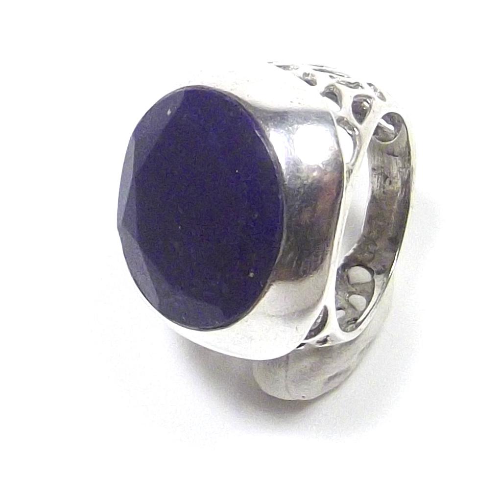 ANELLO argento con Lapislazzuli quadrato