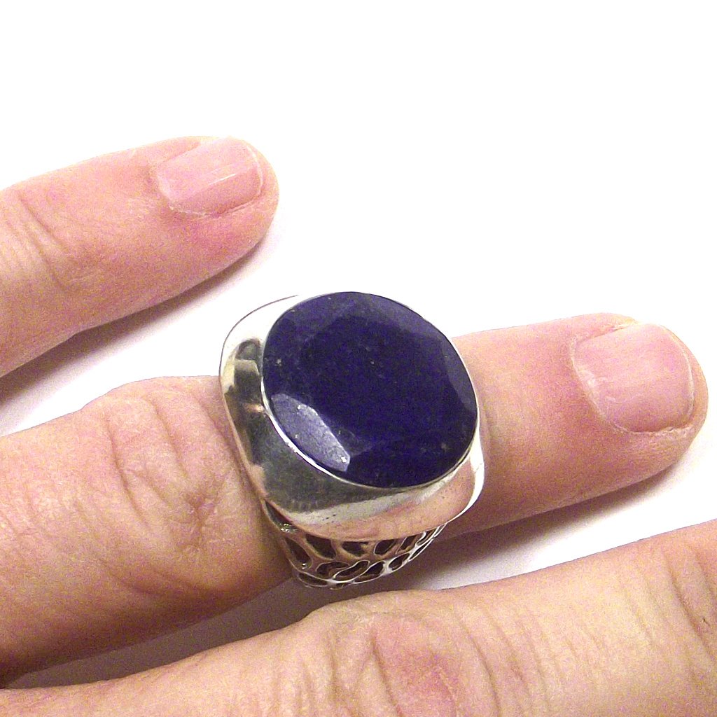 ANELLO argento con Lapislazzuli quadrato