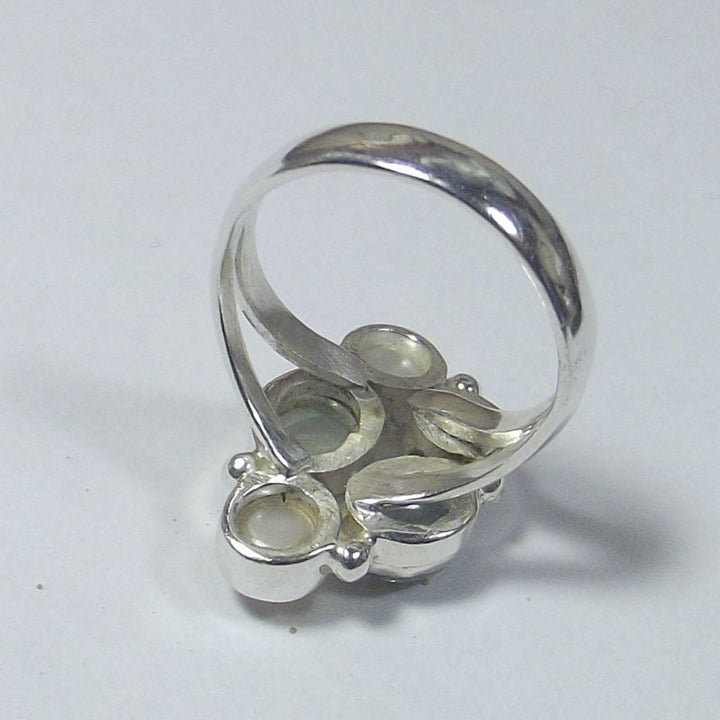 RING 925 silver AQUAMARINE, pearl and TOPAZ - ZORAT