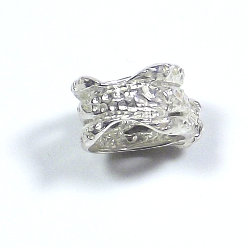 925 silver ring with AVVENTURINE BAND | Contemporary jewel