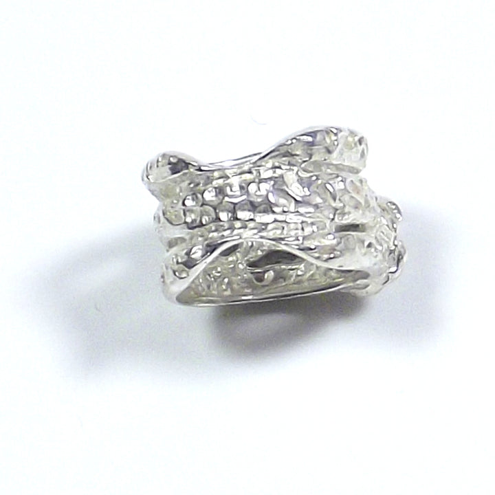 925 silver ring with AVVENTURINE BAND | Contemporary jewel