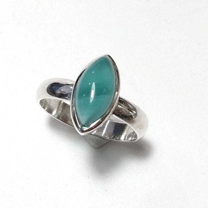 Handcrafted 925 silver RING Aquamarine silver ring