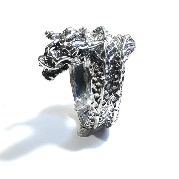 ANELLO Drago POOJA in argento 925 ANELLO artigianale | GIOIELLI ETNICI