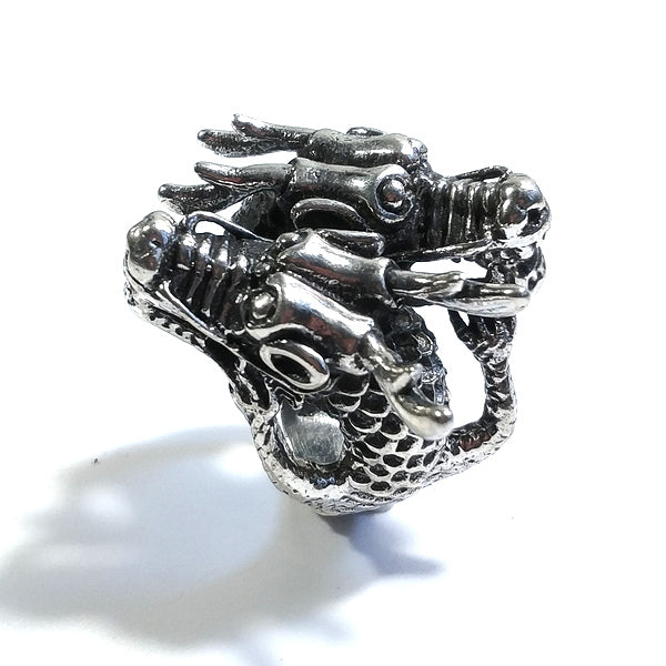 ANELLO Drago QUASAR in argento 925 ANELLO artigianale | GIOIELLI ETNICI