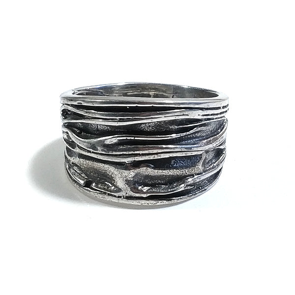 ANELLO fascia artigianale in argento 925 - NAMITA