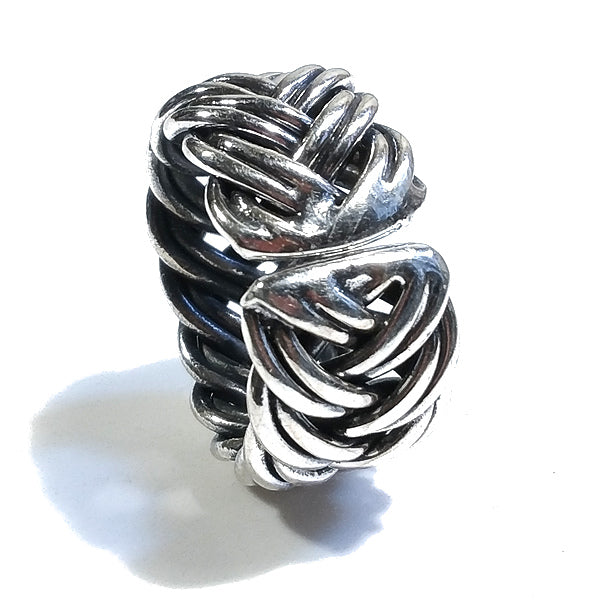 ANELLO fascia VIMINI in argento 925 ANELLO artigianale | GIOIELLI ETNICI
