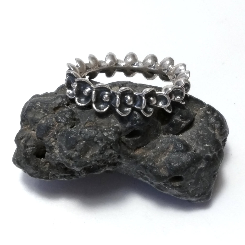 Handcrafted RING in 925 silver - FLOWER