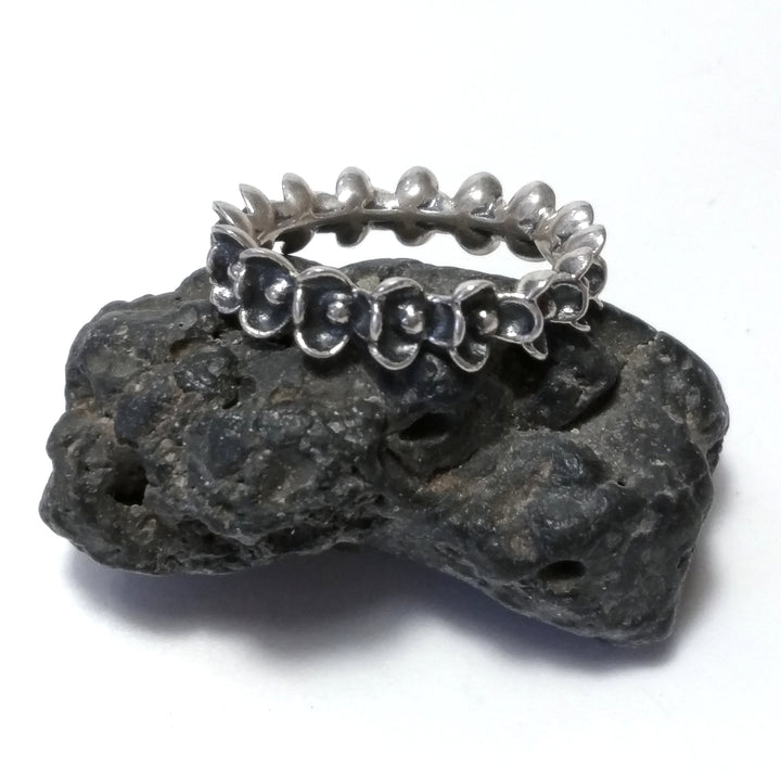 Handcrafted RING in 925 silver - FLOWER