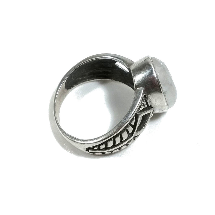Anello con pietra in argento 925 con Pietra di luna | GIOIELLI IN ARGENTO