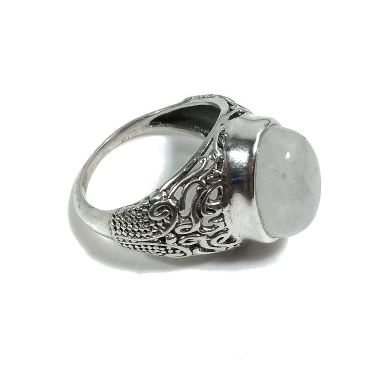 Anello con pietra in argento 925 con Pietra di luna | GIOIELLI IN ARGENTO