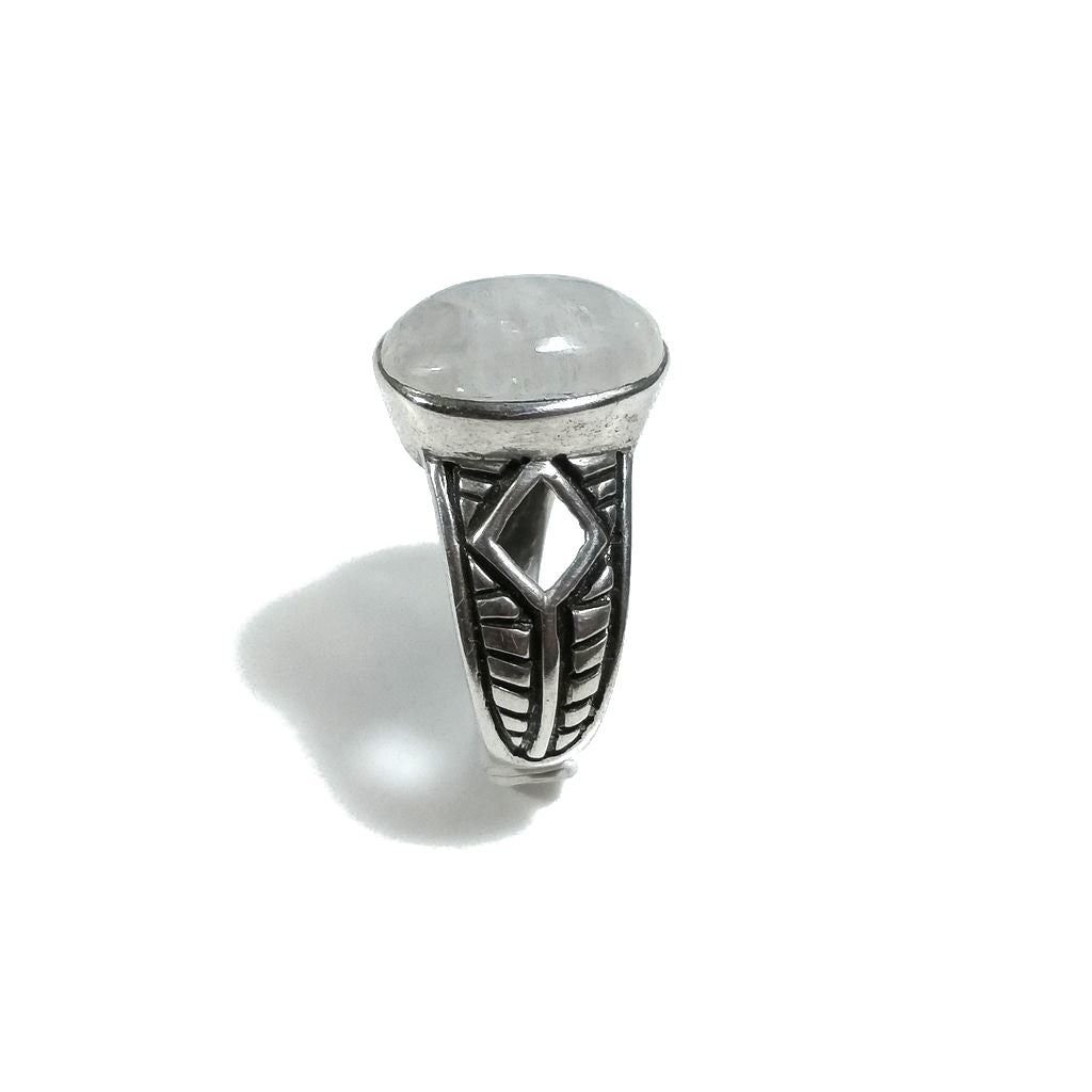 Anello con pietra in argento 925 con Pietra di luna | GIOIELLI IN ARGENTO