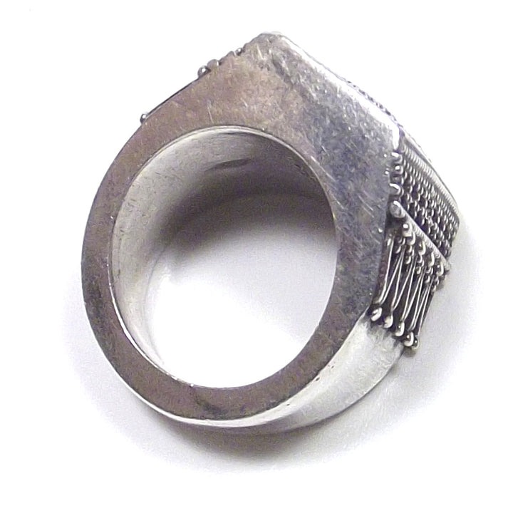 Dotted 925 silver RING - rectangular