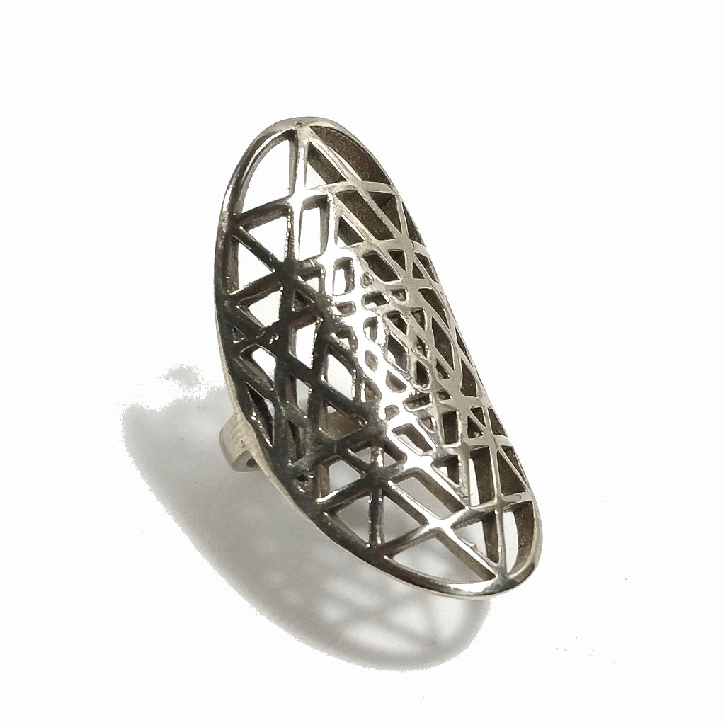 ANELLO artigianale in ottone | SHREE LAXMI YANTRA | Gioielli in ottone