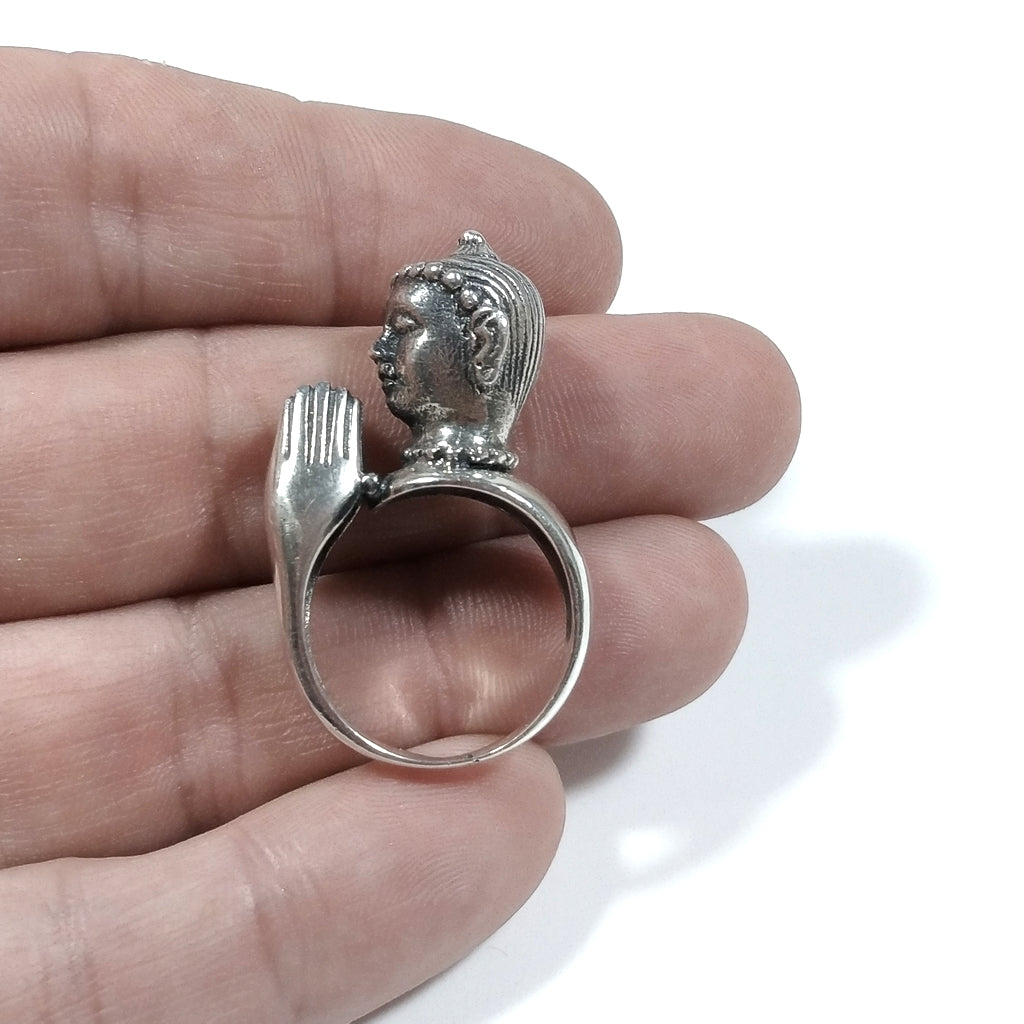 ANELLO etnico in argento 925 con BUDDHA - KIMAT