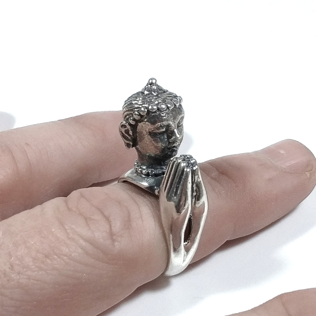 ANELLO etnico in argento 925 con BUDDHA - KIMAT