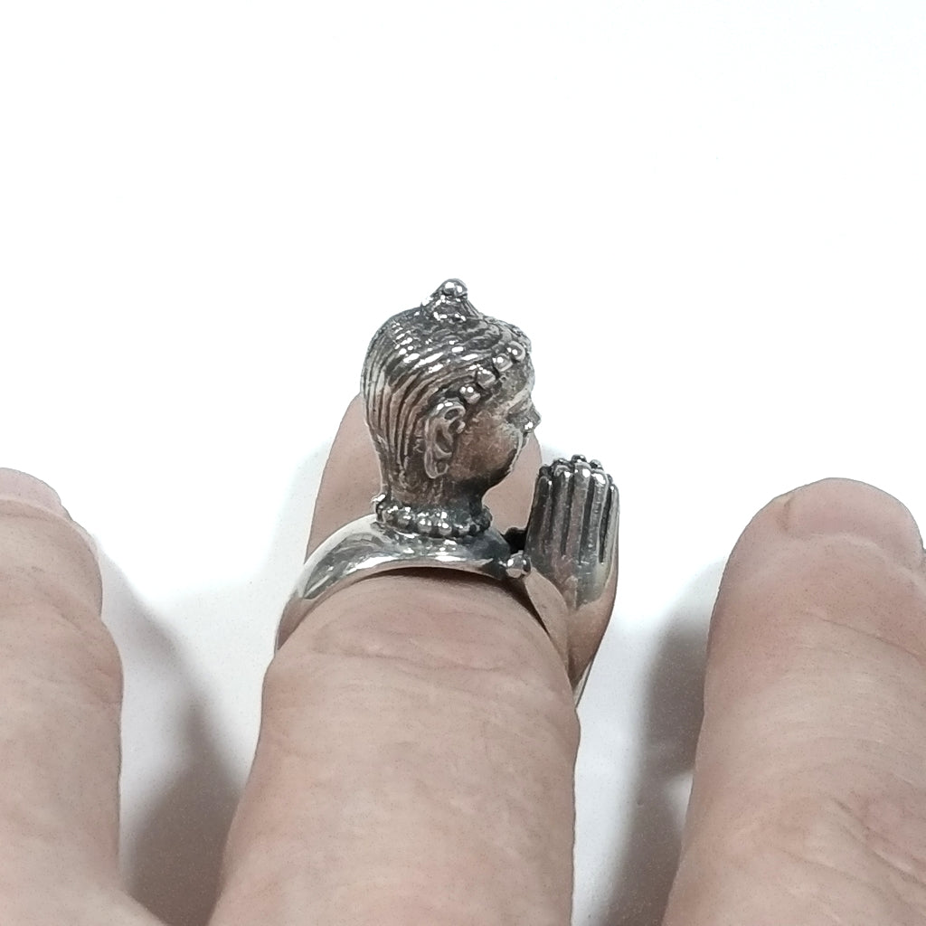 ANELLO etnico in argento 925 con BUDDHA - KIMAT